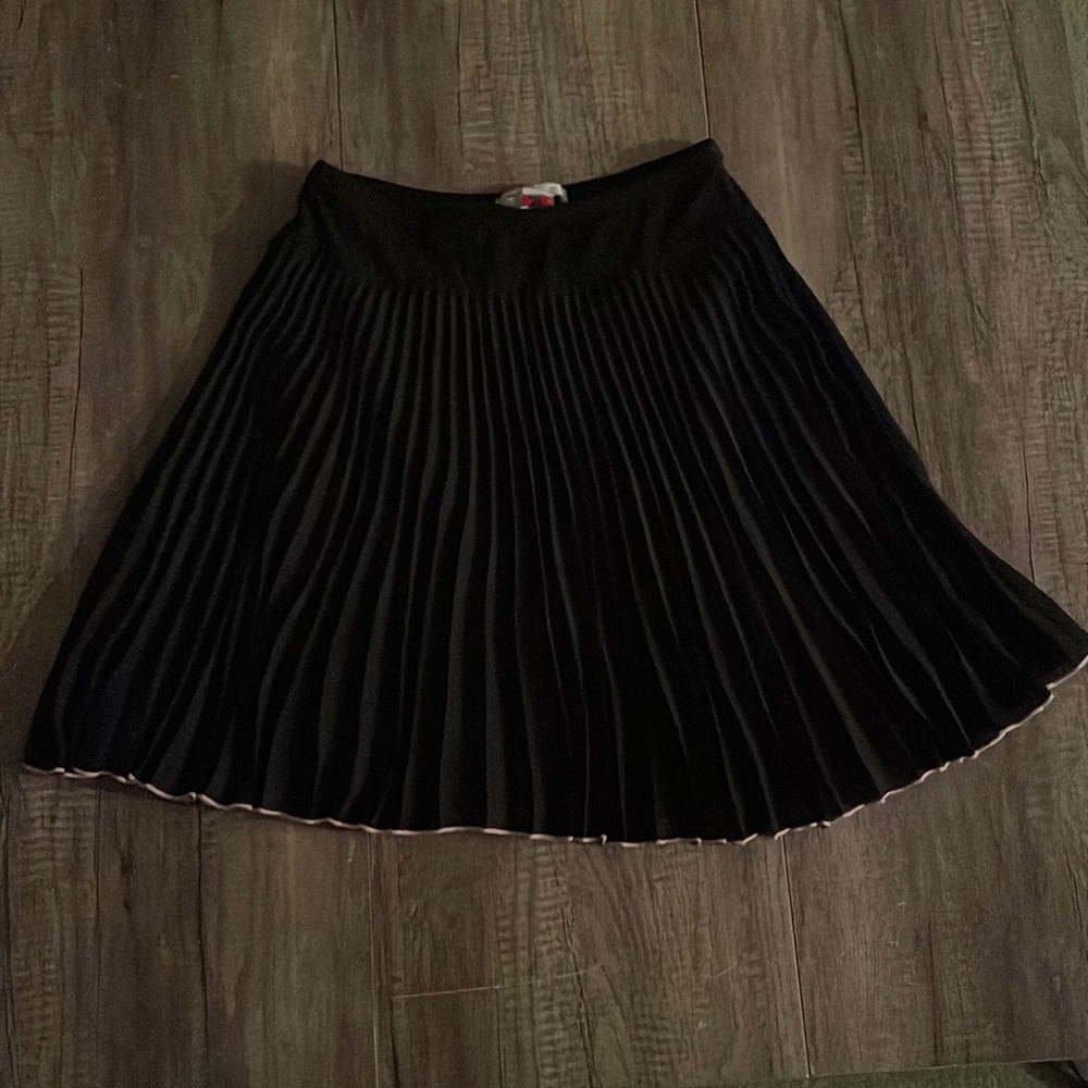 Ann Taylor, black chiffon pleated skirt